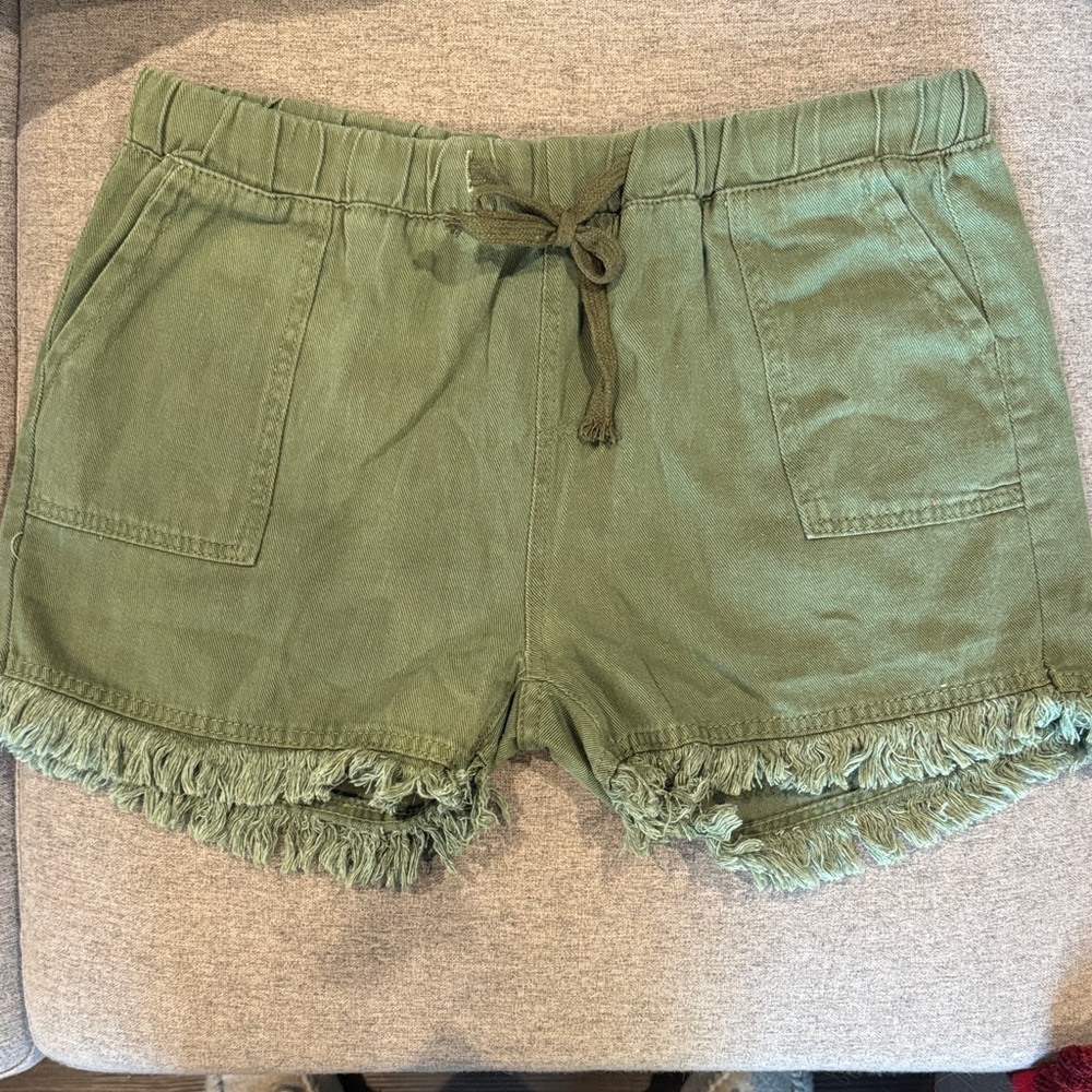 Casual Green Women's Cargo Shorts